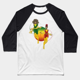 Afro Phoenix Duality Baseball T-Shirt